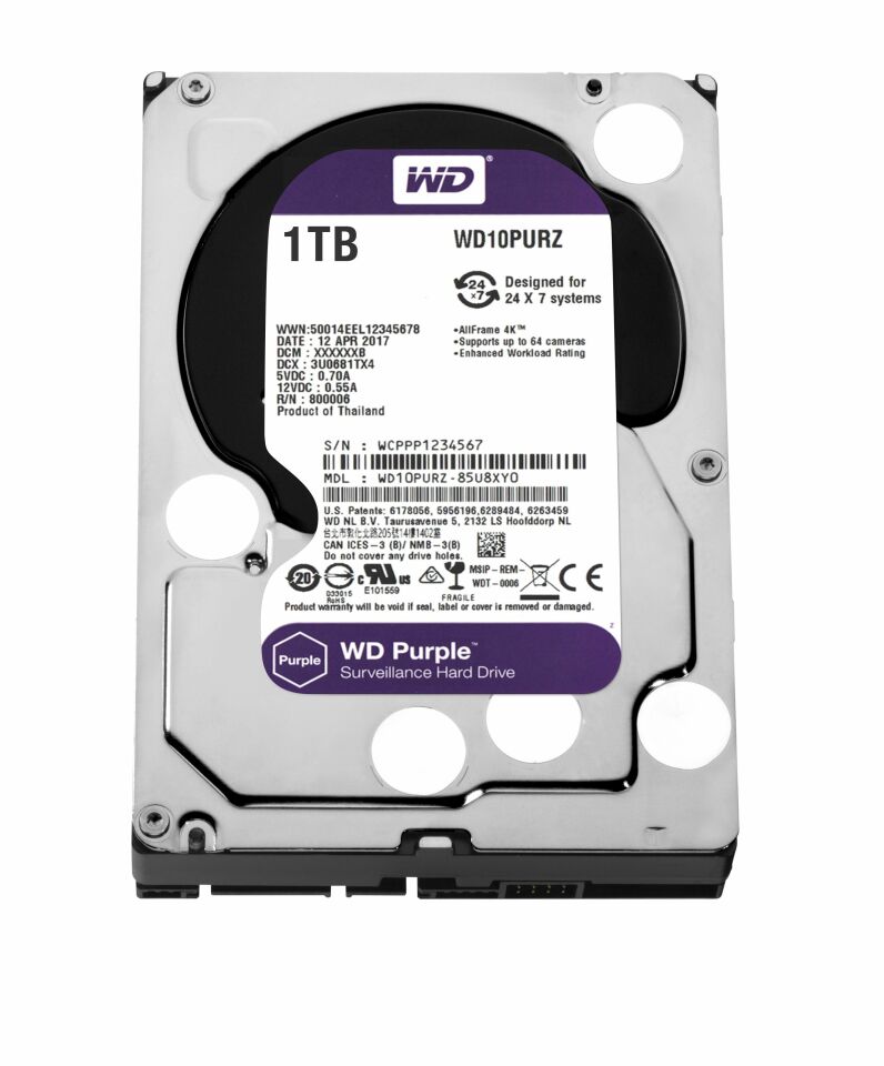 Purple Surveillance Hard Drive 1TB