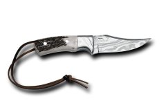 Bora 605 DMS-B Damascus Çelik Boynuz Saplı Bıçak