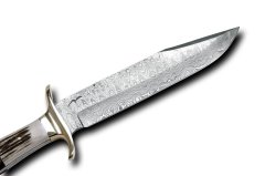 Bora 612 DMS-B Damascus Çelik Boynuz Saplı Bıçak