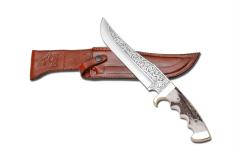Bora 509 B Black Bear Geyik Boynuzu Saplı Gravürlü Bıçak