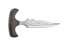Bora Push Dagger Stabilize Saplı Gravürlü Bıçak