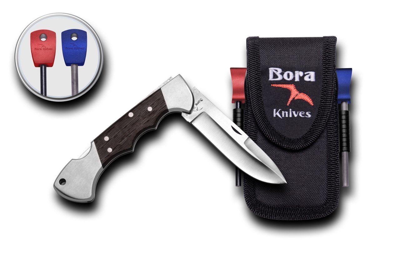 Bora 209 WPS Ergonomik İnce Yuvarlak Uçlu Wenge Saplı Çakı Survival Kit