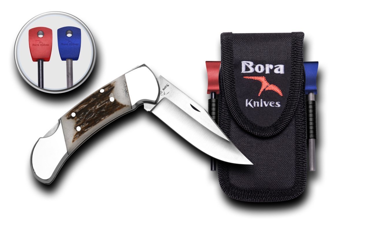 Bora 206 BPS Büyük Boy Boynuz Saplı Çakı Survival Kit