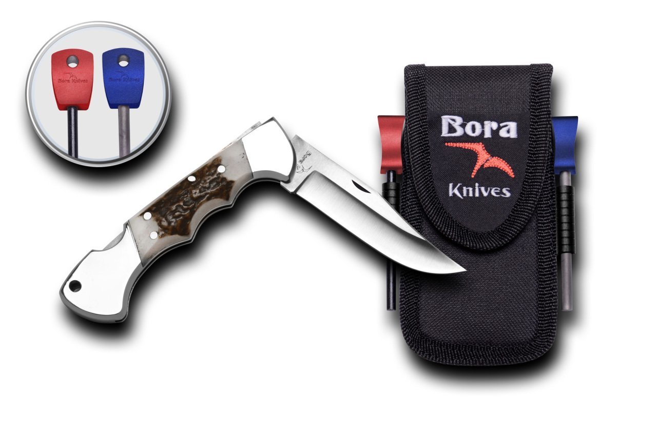 Bora 211 BPS Ergonomik Boynuz Saplı Çakı Survival Kit