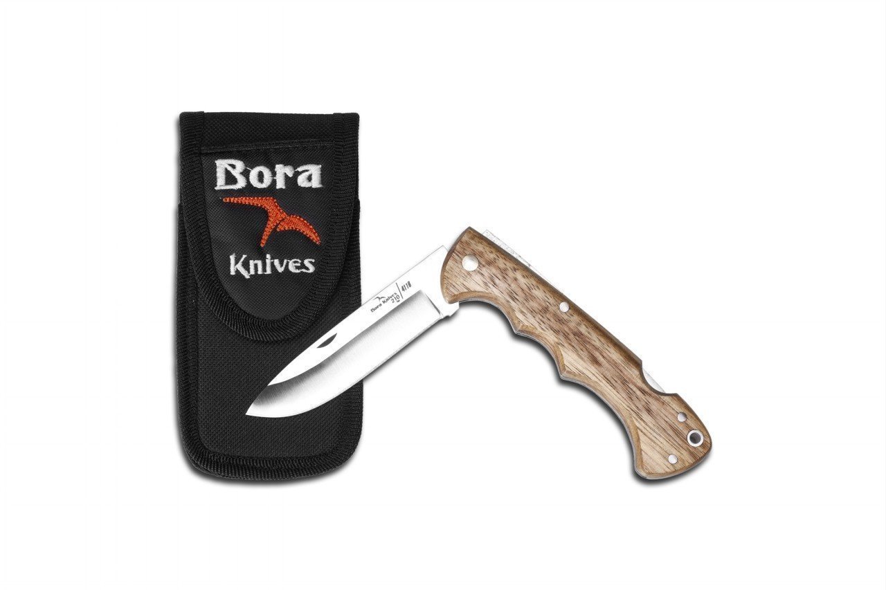 Bora 210 ZB Ergonomik Yuvarlak Uçlu Zeytin Ağacı Saplı Çakı