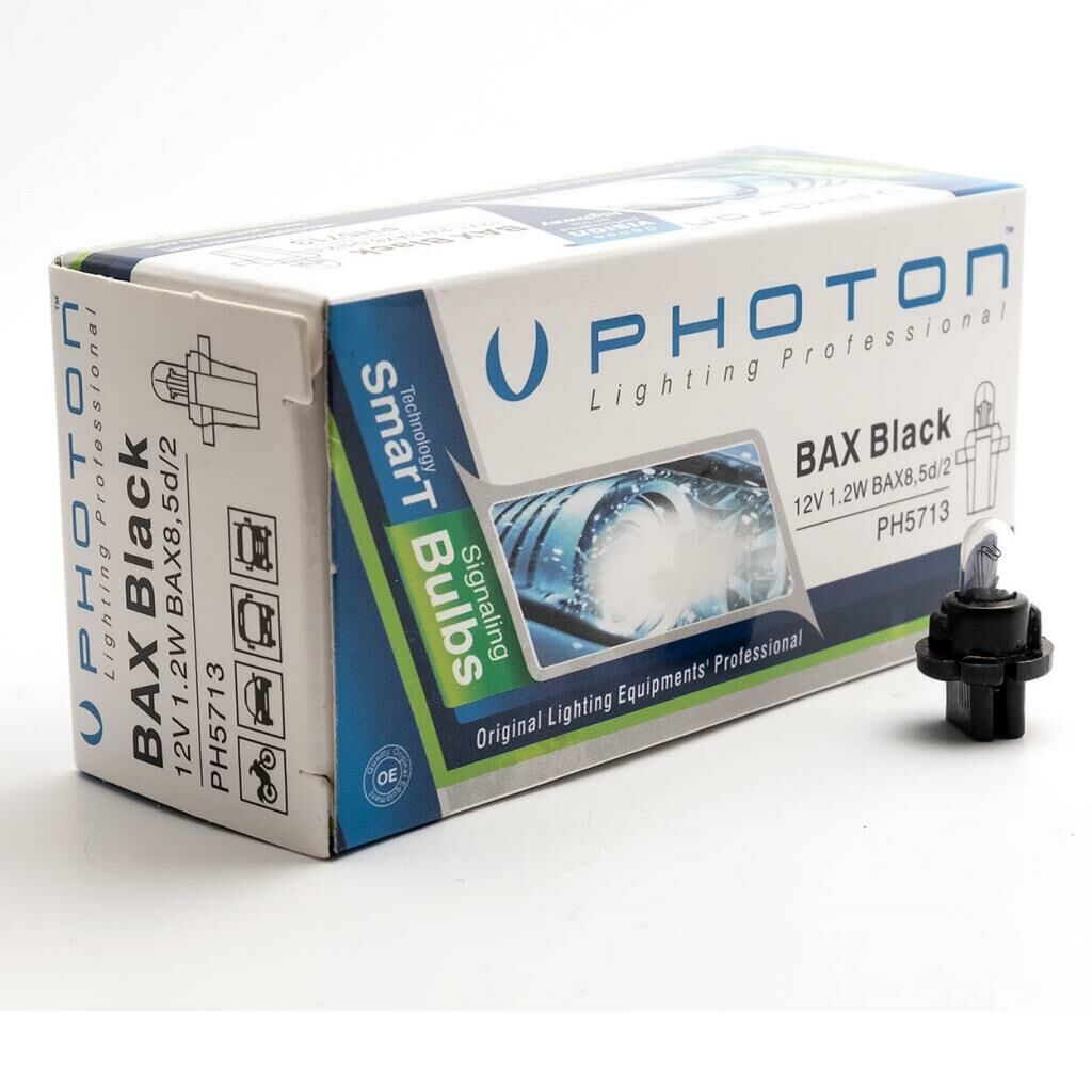 Photon Bax 12V 1.2W Siyah Ampul 10 Adet PH5713