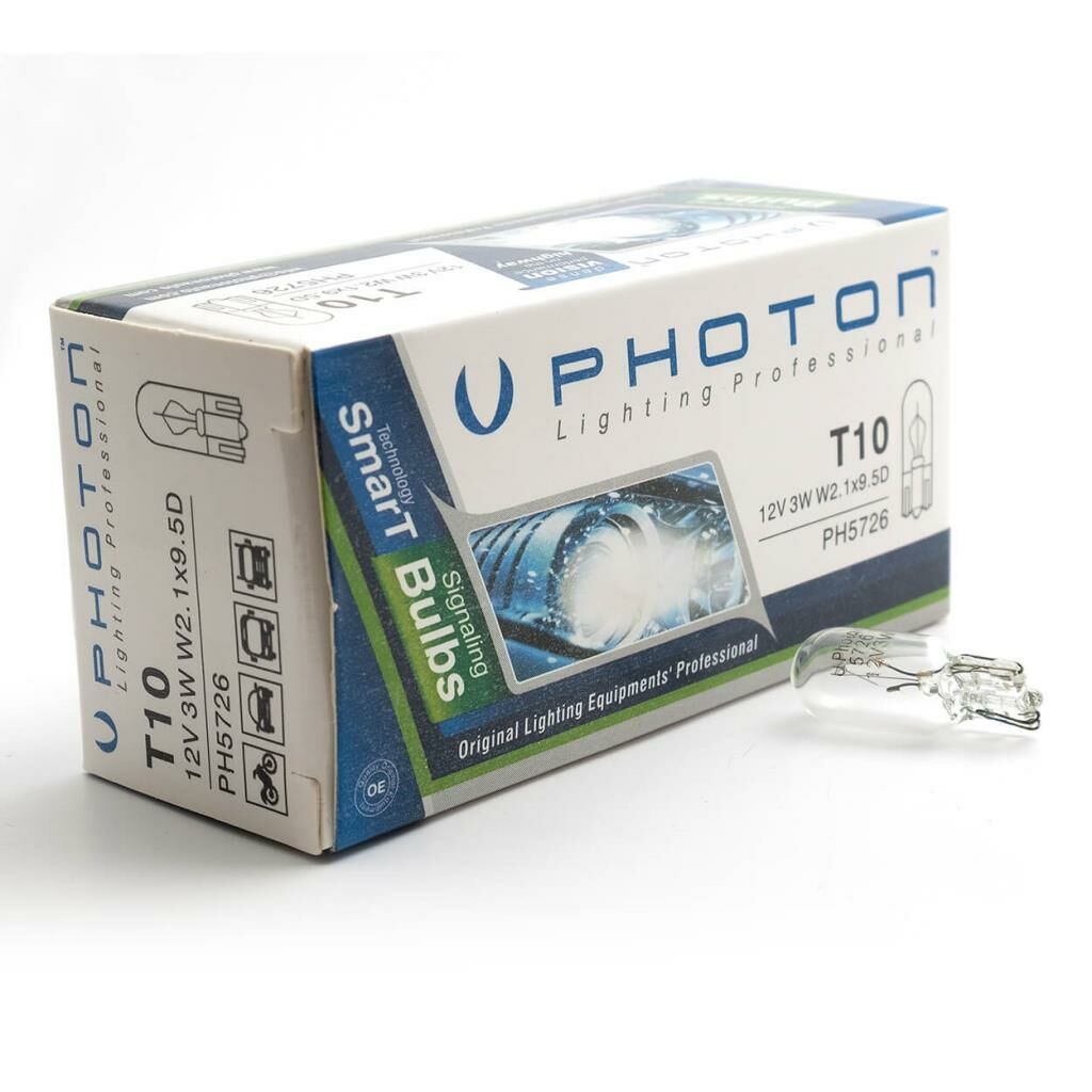 Photon T10 12V W3W Ampul 10 Adet PH5726