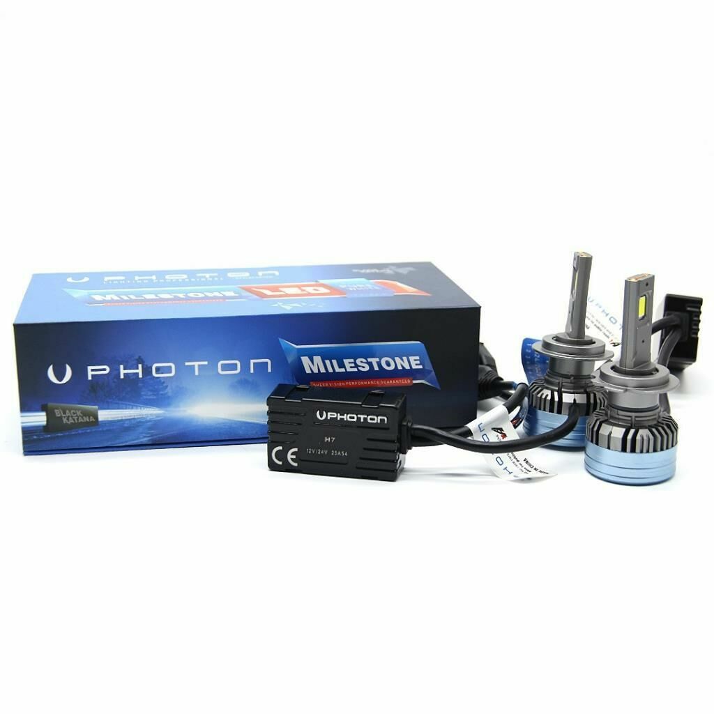 VOLVO S40 1996-2000 Photon Milestone Black Katana H7 Uzun LED Far 30000 Lümen