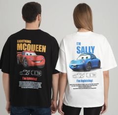 Sally & Mcqueen Cars Baskılı T-shirt