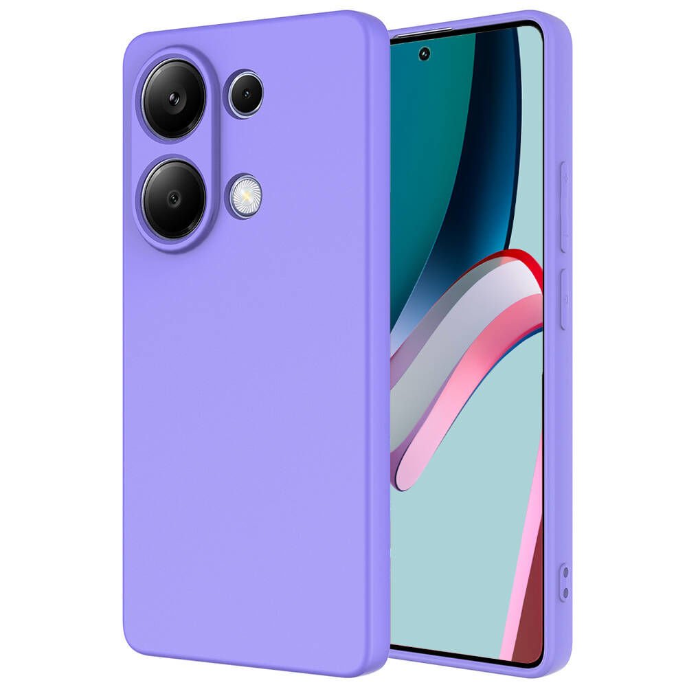 Xiaomi Poco M6 Pro 4G Kılıf Kamera Korumali Mara Lansman Kapak Lila