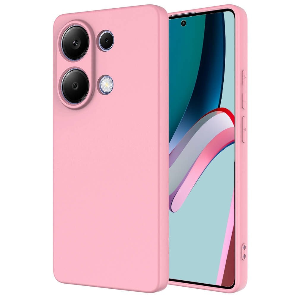 Xiaomi Poco M6 Pro 4G Kılıf Kamera Korumali Mara Lansman Kapak Pembe Açık