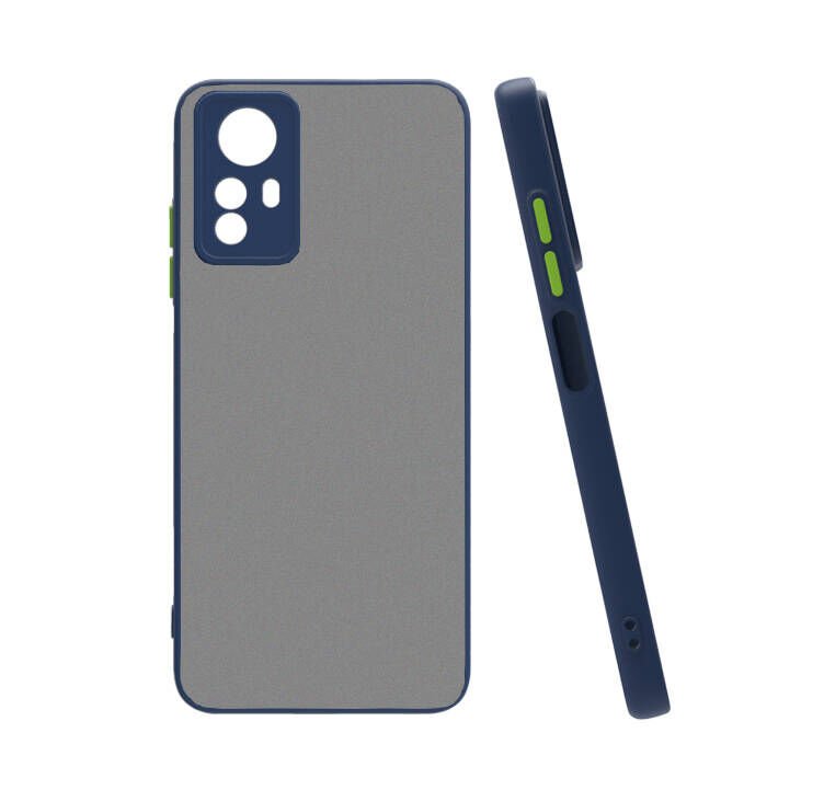 Xiaomi Redmi Note 12S Kılıf Mat Kamera Korumalı Renkli Tuşlu Sert Silikon Hux Kapak