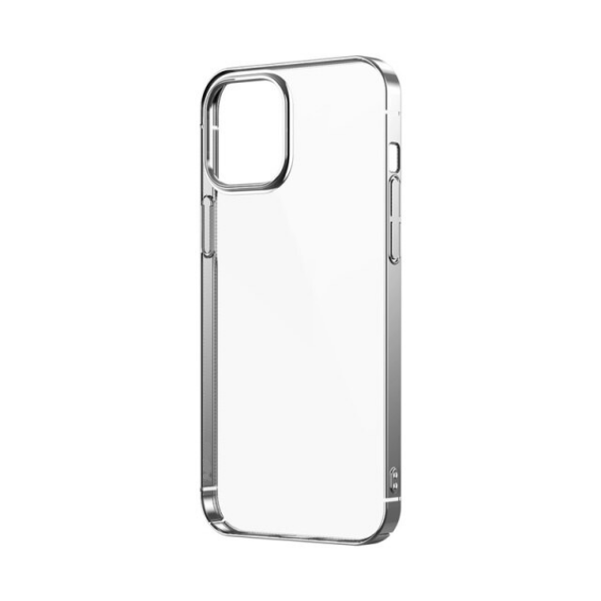 Phone 12 Pro Max Kılıf Pixel Kapak Gümüş