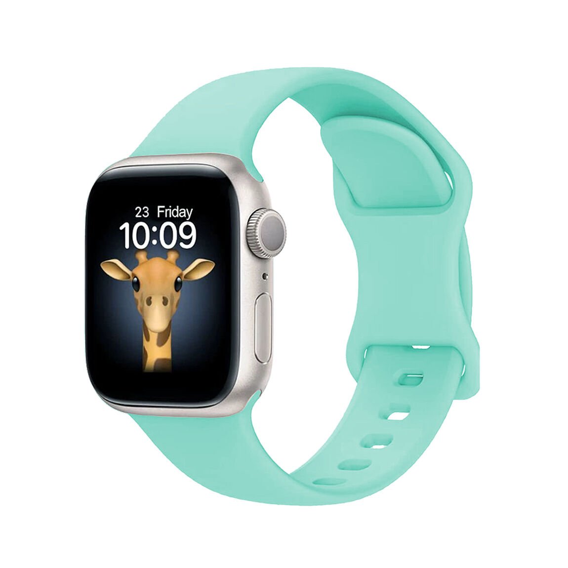 Apple Watch 10 46mm KRD-131 Silikon Kordon Strap Kayış Açık Yeşil
