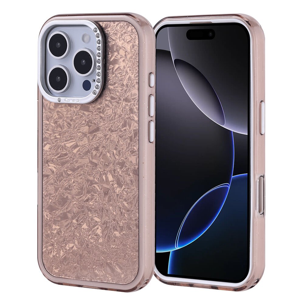 iPhone 16 Pro Kılıf Taşlı Tasarım Kapi Kapak