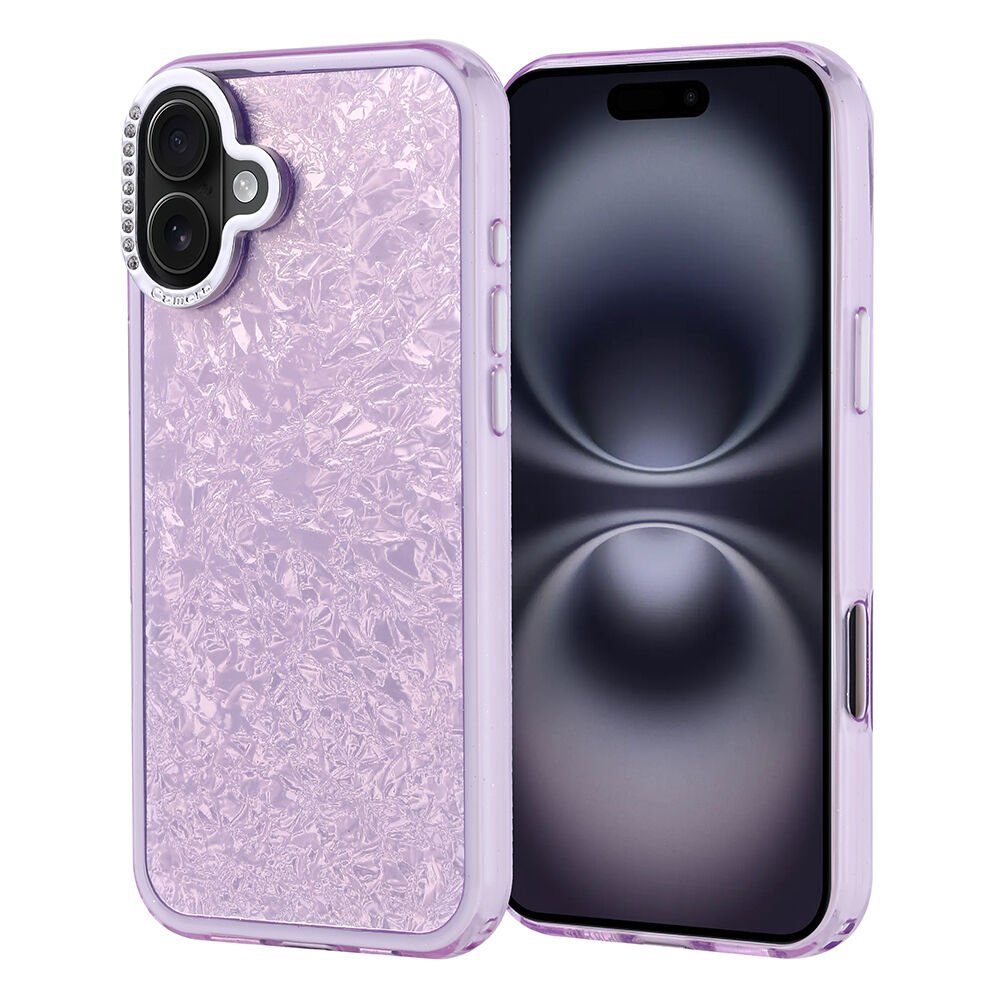 iPhone 16 Plus Kılıf Taşlı Tasarımlı Kapi Kapak