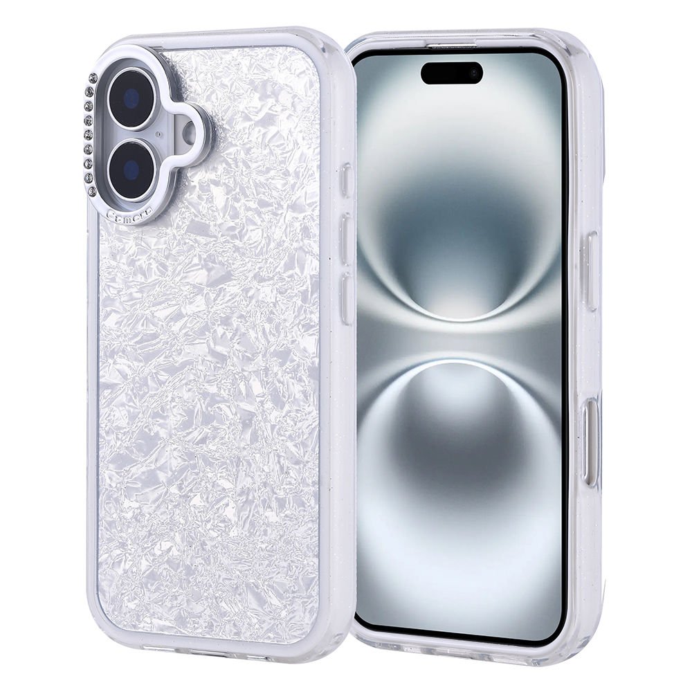 iPhone 16 Kılıf Taşlı Tasarımlı Kapi Kapak