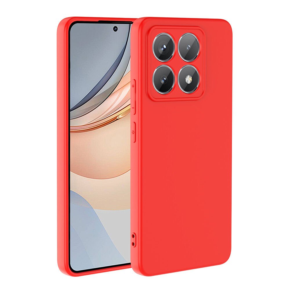 Xiaomi 14T Pro Kılıf Kamera Korumali Mara Lansman Kapak Kırmızı
