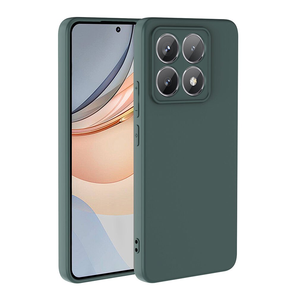Xiaomi 14T Pro Kılıf Kamera Korumali Mara Lansman Kapak Koyu Yeşil