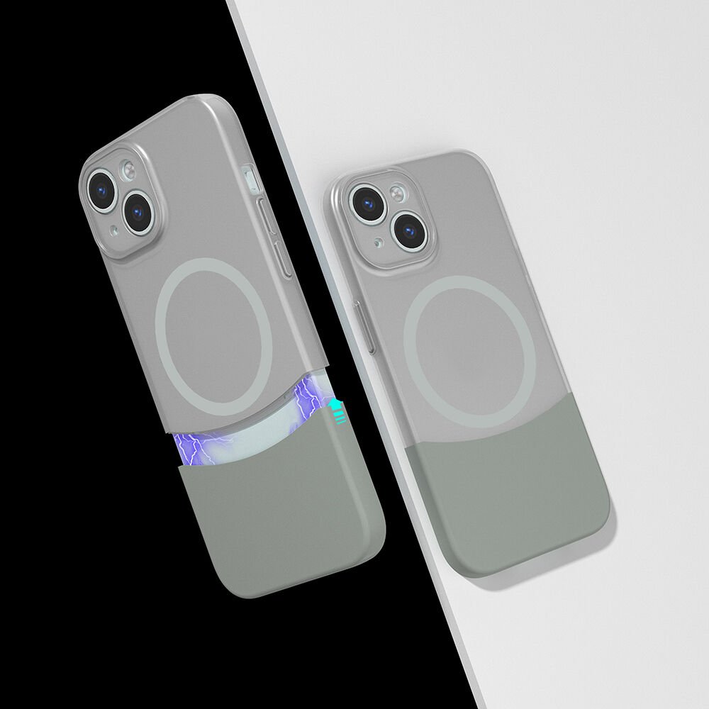 iPhone 15 Kablosuz Şarj Destekli Kılıf Mıknatıslı Duble Kapak