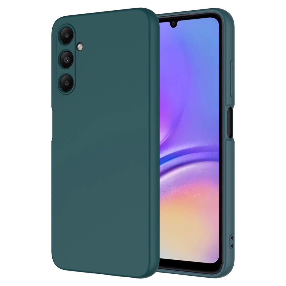 Samsung Galaxy A55 Kılıf Kamera Korumali Mara Lansman Kapak Koyu Yeşil