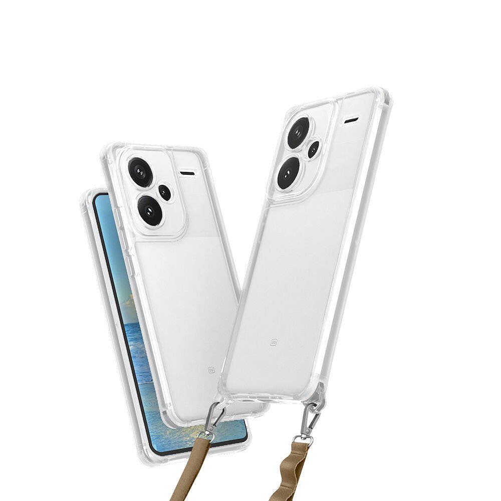 Xiaomi Redmi Note 13 Pro Plus 5G Kılıf Airbagli Takılabilir Askı Aparatlı Snap Silikon Kapak Şeffaf