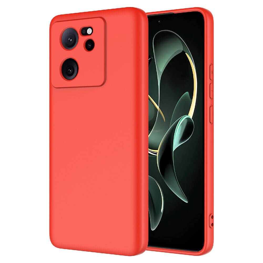 Xiaomi Mi 13T Pro Kılıf Kamera Korumali Mara Lansman Kapak Kırmızı