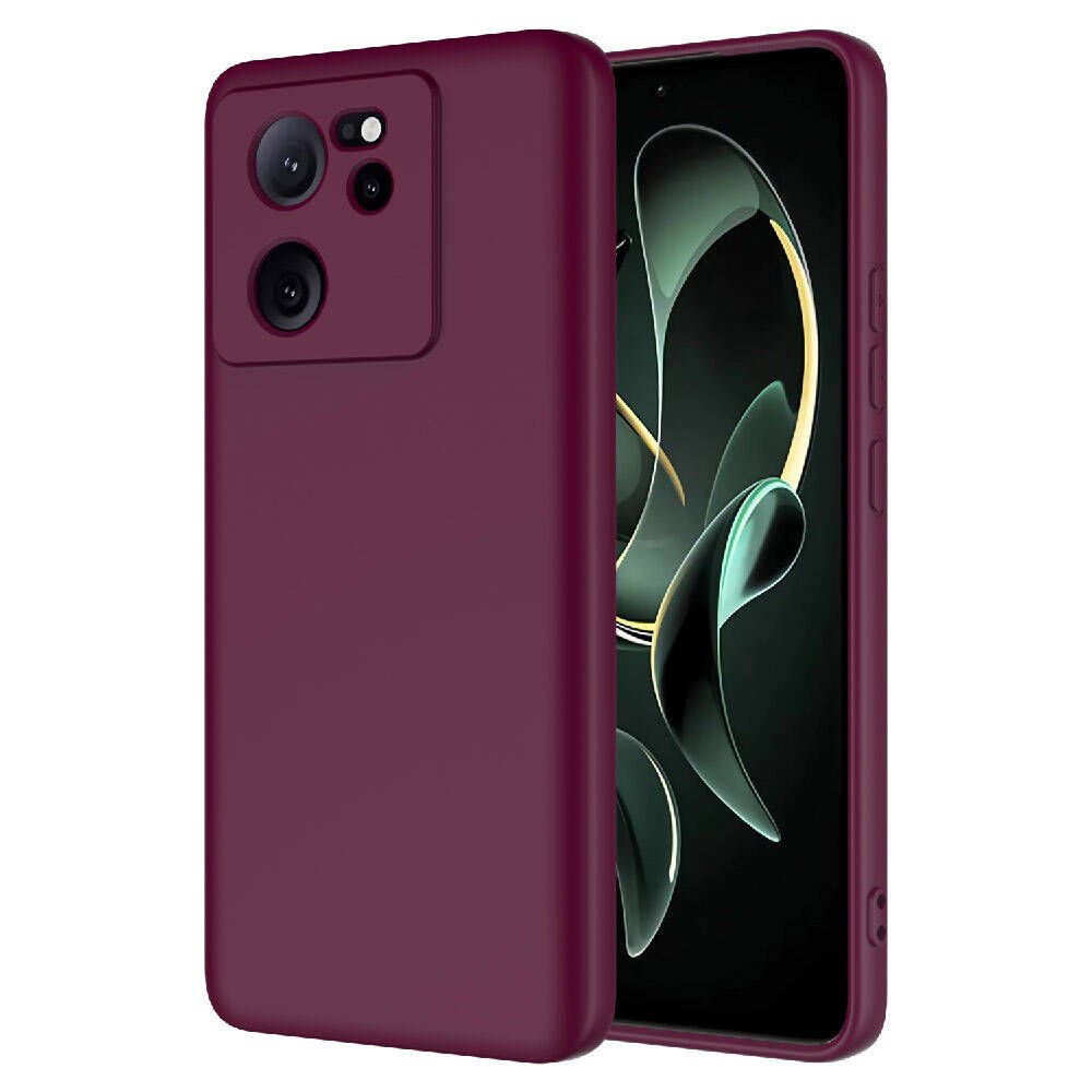 Xiaomi Mi 13T Pro Kılıf Kamera Korumali Mara Lansman Kapak Koyu Mor