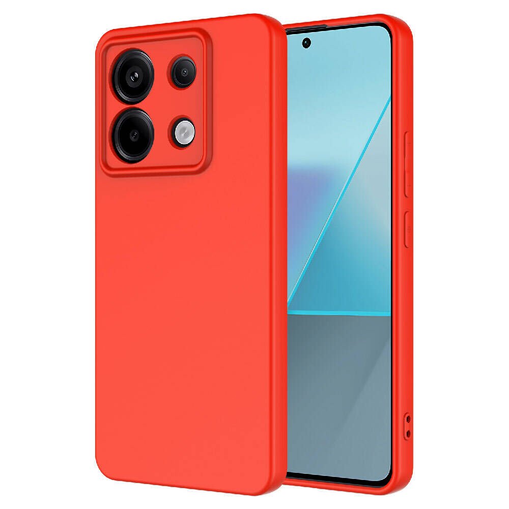 Xiaomi Redmi Note 13 Pro 5G Kılıf Kamera Korumali Mara Lansman Kapak Kırmızı