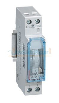 4127 90 (037 40) DİKEY ANALOG KADRANLI GÜNLÜK ZAMAN SAATİ LEGRAND - 100 SAAT REZERVLİ, 16 AMPER, 250V