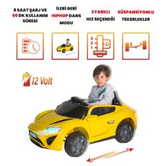 Uj Toys Jagor Uzaktan Kumandalı Akülü Araba 12V-Sarı