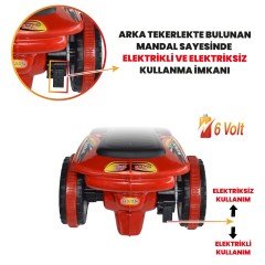 Uj Toys Müzikli ve Led Işıklı Akülü Atv 6V Safari-Kırmızı