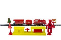 Uj Toys İstasyonlu Tren Seti-Kırmızı