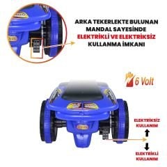 Uj Toys Uzaktan Kumandalı Akülü Atv 6V Ranger-Mavi