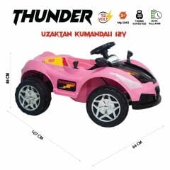 Uj Toys Thunder 12V Akülü Araba Pembe