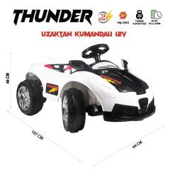 Uj Toys Thunder 12V Akülü Araba Beyaz