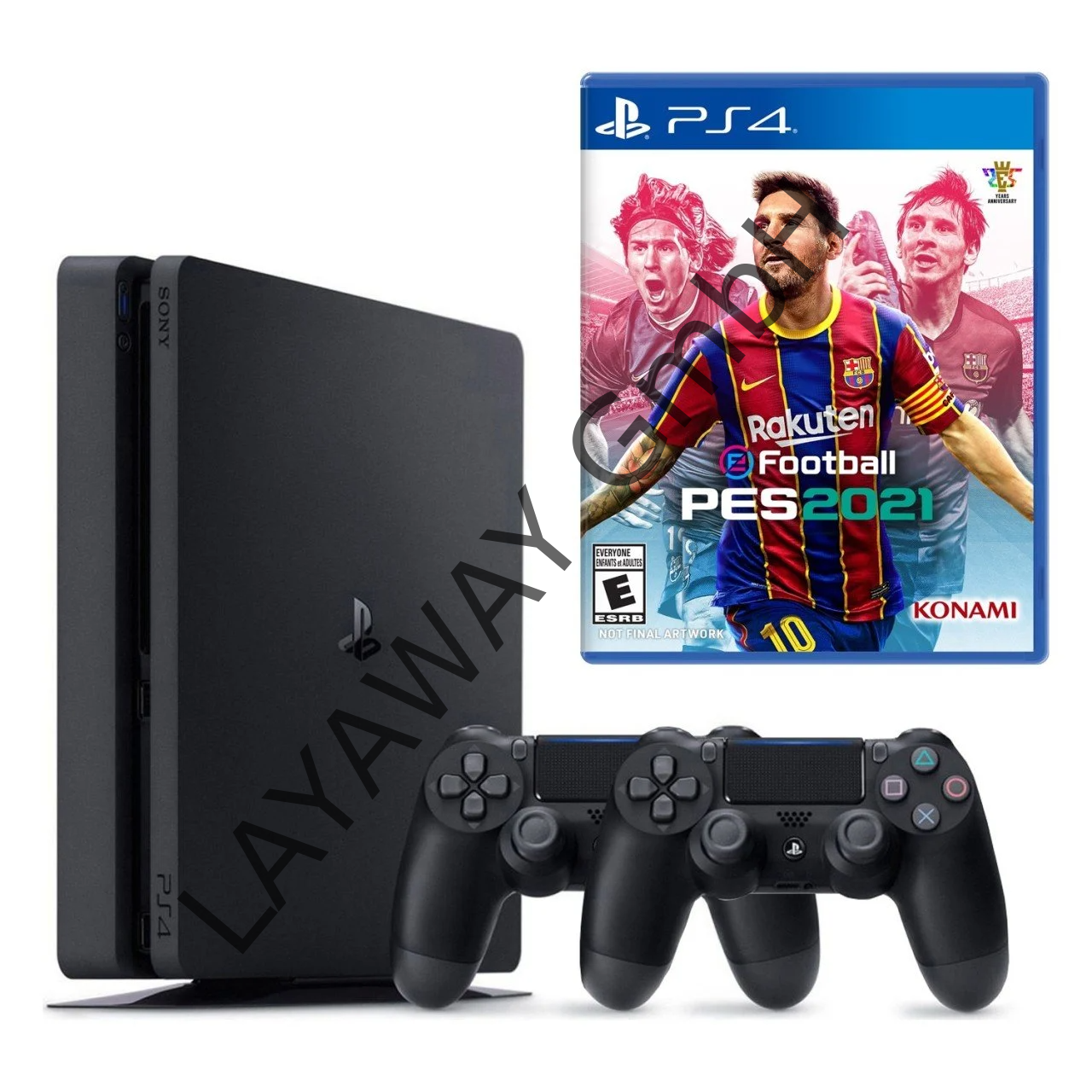 Sony PS4 Slim 500GB Konsol + 2. PS4 Kol + PS4 Pes 2021