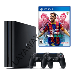 Sony PS4 Pro 1TB Konsol + 2. PS4 Kol + PS4 Pes 2021