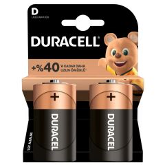 Duracell LR20/MN1300 Alkalin D Büyük Boy Pil 2'li Paket