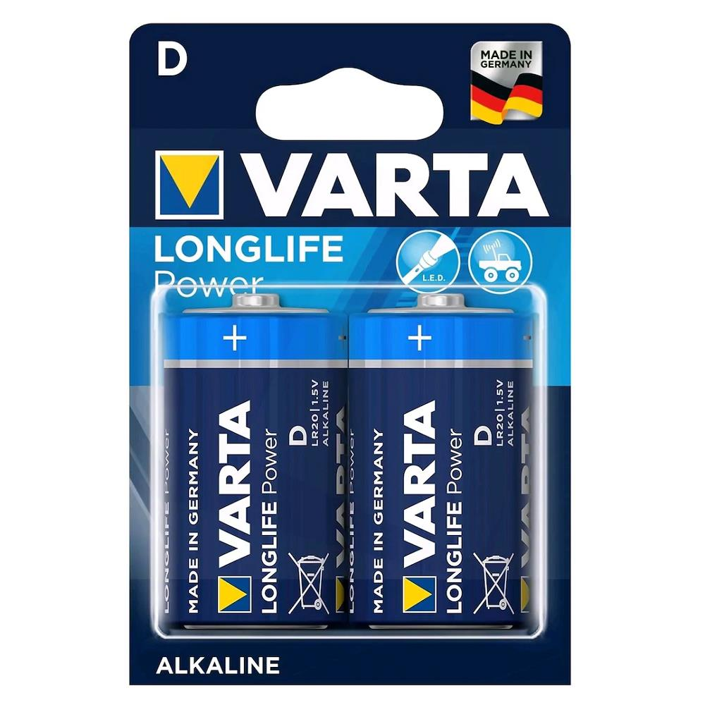 Varta 4920 Longlife Power Alkalin D Büyük Boy Pil 2'li Paket