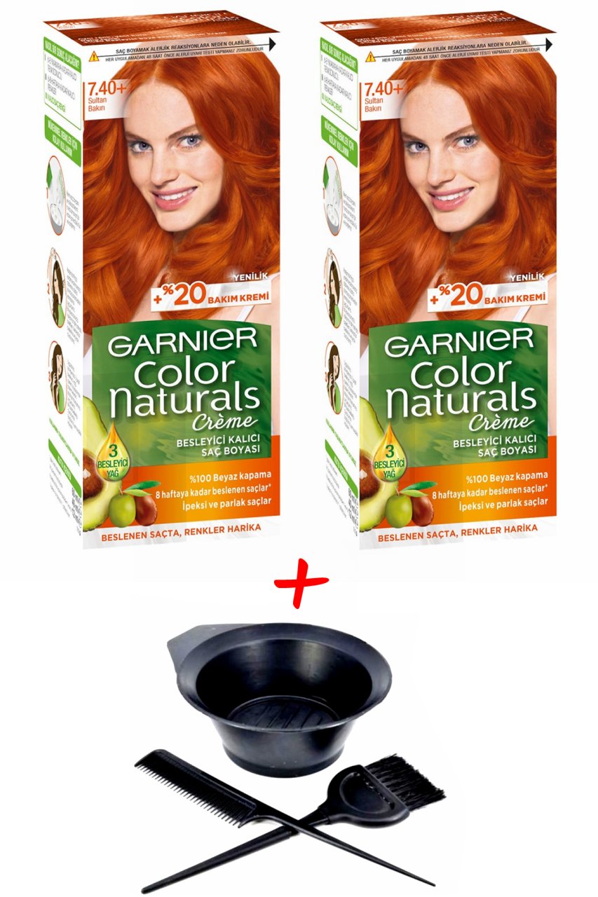Garnier Color Naturals Saç Boyası 7.40 Sultan Bakırı + Saç Boyama Seti