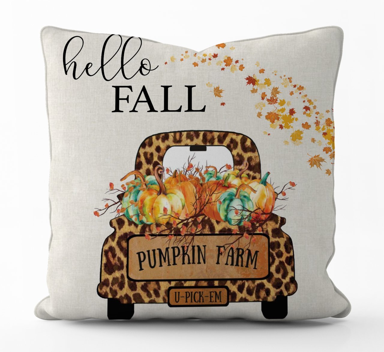 Fall Leopar Pikap Kabaklı Kırlent Kılıfı