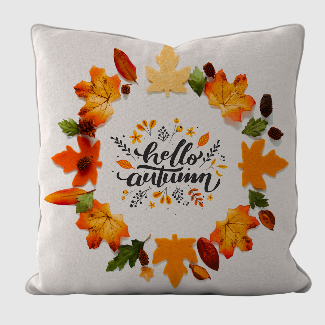 Fall Hello Autumm Sonbahar Kırlent Kılıfı