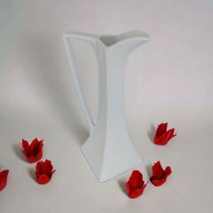 Güral Porselen Tetra 30 cm Sürahi Dekorsuz Vazo
