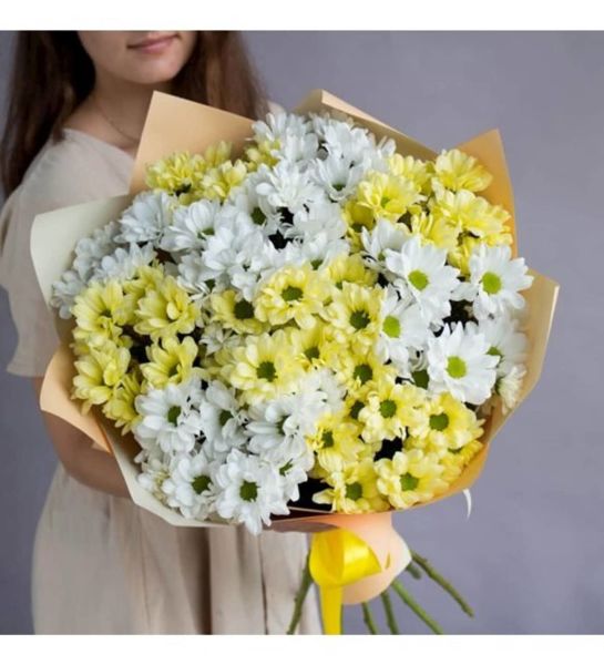 Kucak Dolusu Sarı Beyaz Papatyam Çiçek Buketi