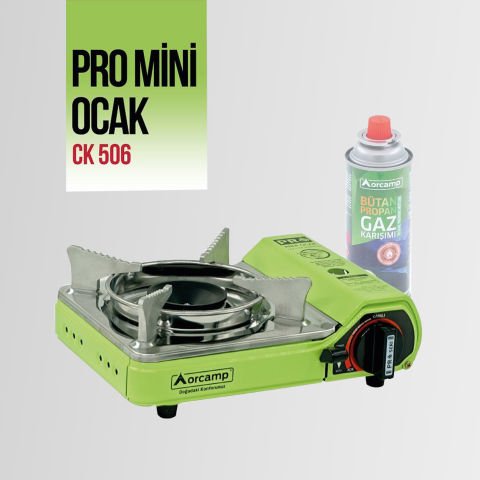 CK-506 Orcamp Mini Tekli Kamp Ocak Çantalı Gaz Stop Emniyetli