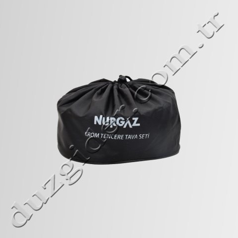 Nurgaz NG-200-K Krom Kamp Tencere Tava Seti