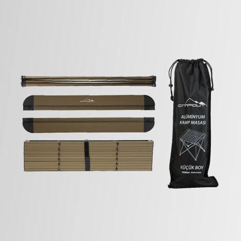 Nurgaz NG-AKM Campout Alüminyum Kamp Masası Küçük Portable Katlanabilir Çanta Hediyeli