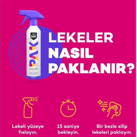 Selsil Pak Mucize Köpük Genel Temizleyici ( Mutfak,yağ v.b ) 500 ML Sprey