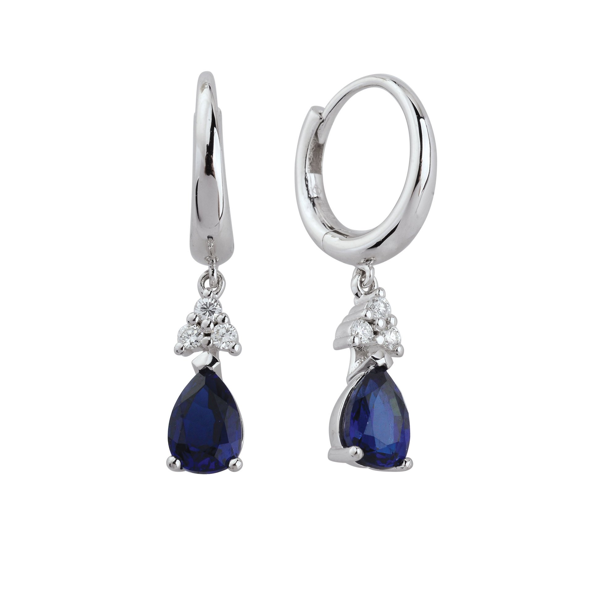 2,36 Karat Safir Pırlanta Küpe